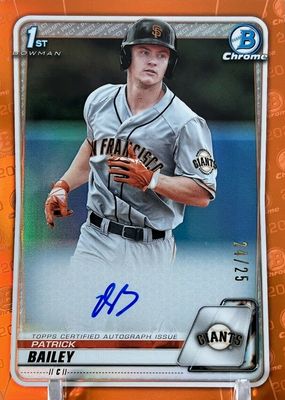 2020 Bowman Draft #CDA-PB Chrome DP Auto - Orange Refractor /25 (1st)
