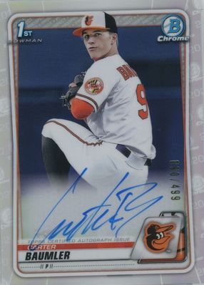 2020 Bowman Draft #CDA-CB Chrome DP Auto - Refractor /499 (1st)