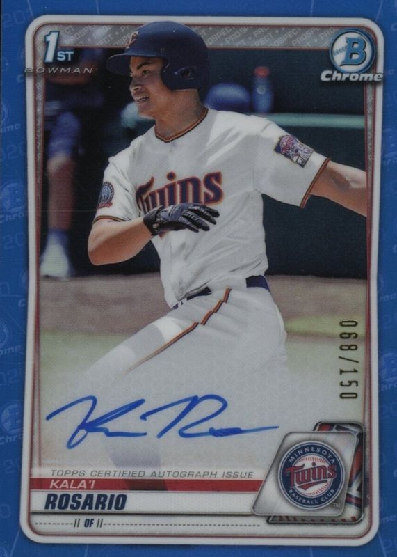 Kala'i Rosario 2020 Bowman Draft #CDA-KR Chrome DP Auto - Blue Refractor /150 (1st) SGC 9.5