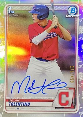 2020 Bowman Draft #CDA-MT Chrome DP Auto - Refractor /499 (1st)