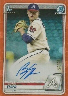 2020 Bowman Draft #CDA-BE Chrome DP Auto - Orange Refractor /25 (1st)