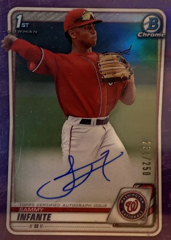 2020 Bowman Draft #CDA-SI Chrome DP Auto - Purple Refractor /250 (1st)