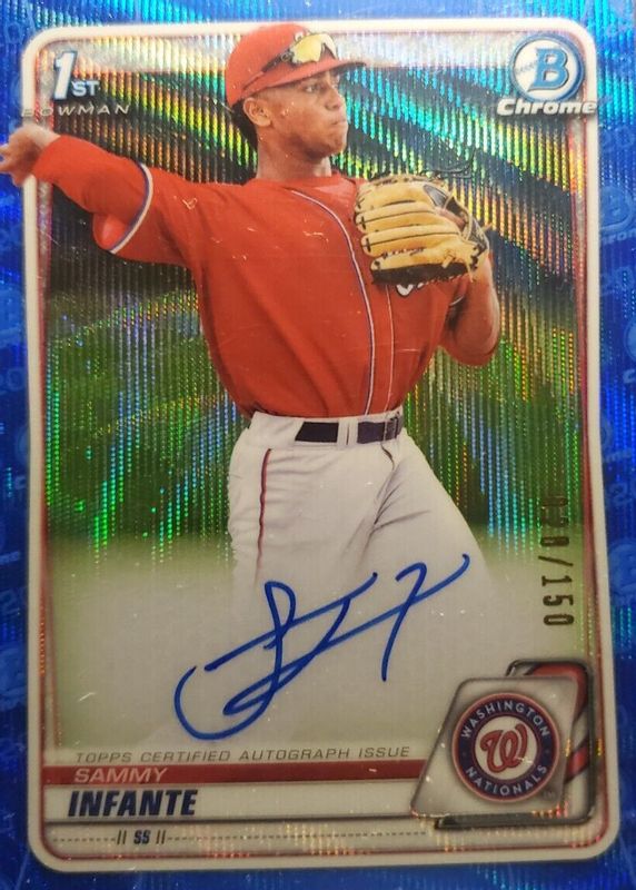 2020 Bowman Draft #CDA-SI Chrome DP Auto - Blue Wave Refractor /150 (1st)