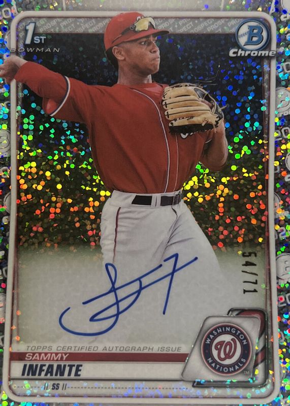2020 Bowman Draft #CDA-SI Chrome DP Auto - Sparkle Refractor /71 (1st)
