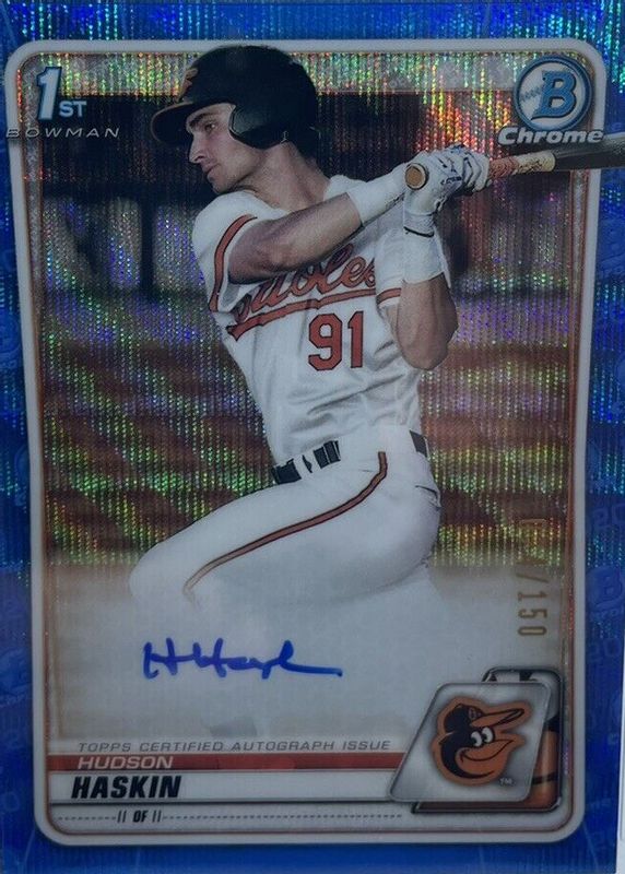 2020 Bowman Draft #CDA-HH Chrome DP Auto - Blue Wave Refractor /150 (1st)