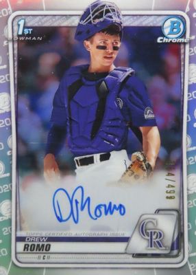2020 Bowman Draft #CDA-DR Chrome DP Auto - Refractor /499 (1st)
