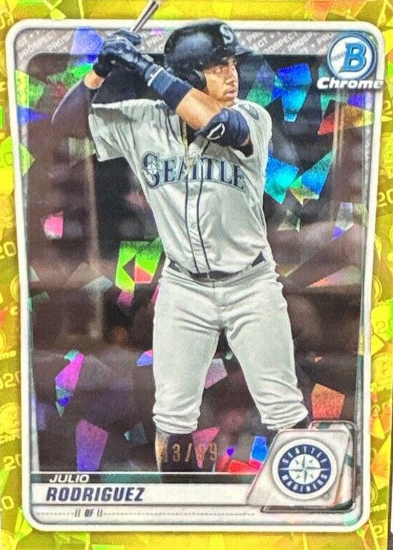 Julio Rodriguez 2020 Bowman Draft Sapphire Edition #BD-188 Chrome - Yellow /99 SGC 9