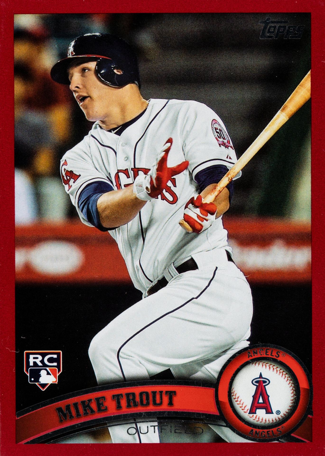 レア 2012 Topps ダルビッシュ有 Target RED RC PSA8 Mike Trout Autographed 2011 Topps Rookie Card - PSA/DNA