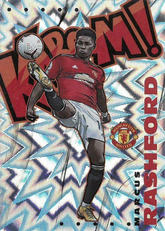 Marcus Rashford 2020 Prizm Premier League #12 Kaboom! RAW