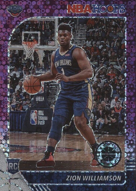 Zion Williamson 2019 Hoops Premium Stock #258 Purple Disco Rookie PSA 10