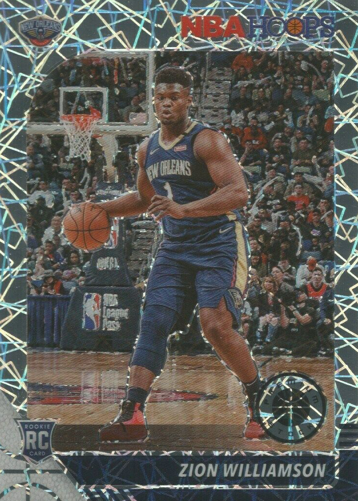 Zion Williamson 2019 Hoops Premium Stock #258 Silver Laser ...