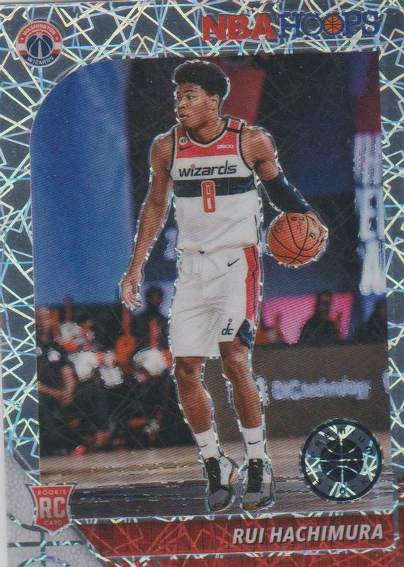 Rui Hachimura 2019 Hoops Premium Stock #206 Silver Laser Rookie PSA 10