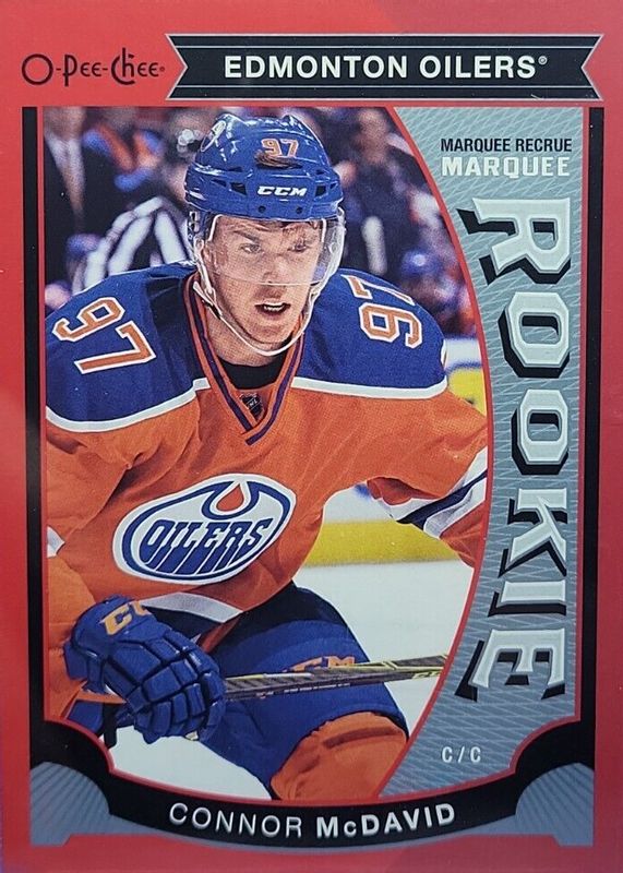 Connor McDavid 2015 O-Pee-Chee Update #U11 Red Border Rookie PSA 10