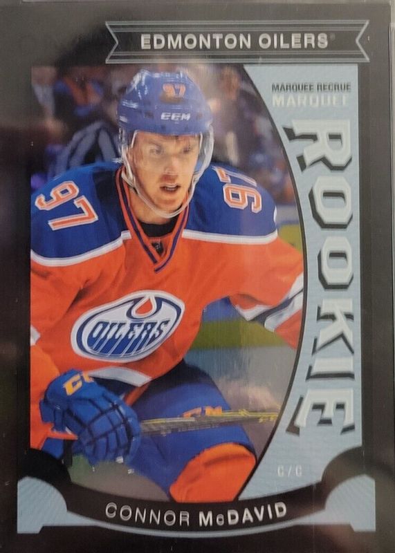 Connor McDavid 2015 O-Pee-Chee Update #U11 Rainbow Black /100 Rookie PSA 10