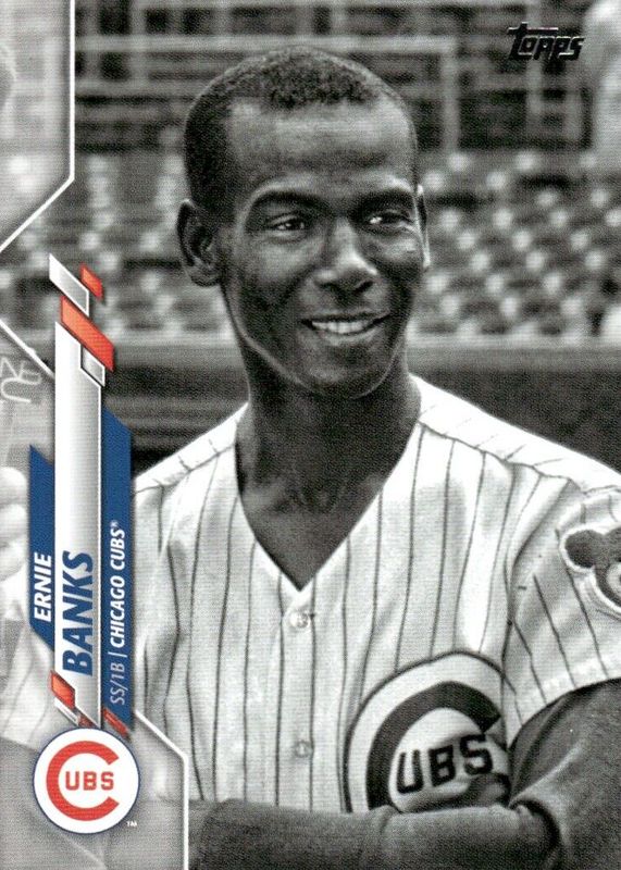 Ernie Banks 2020 Topps Update #U-158 SSP Variation (Black & White Image) RAW