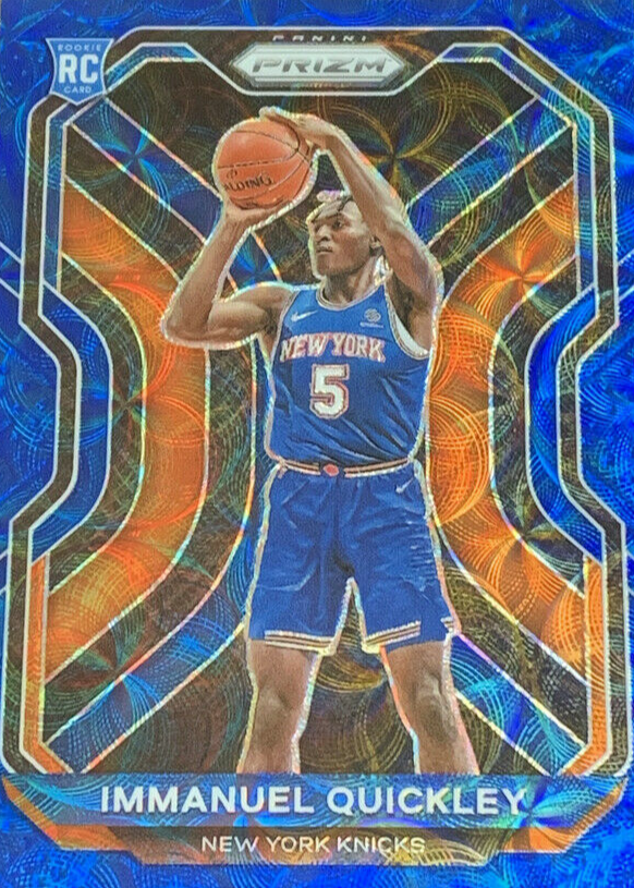 Immanuel Quickley Prizm RC Auto ルーキー NBA 2020-21 Select Immanuel Quickley Premier Level Blue Prizm