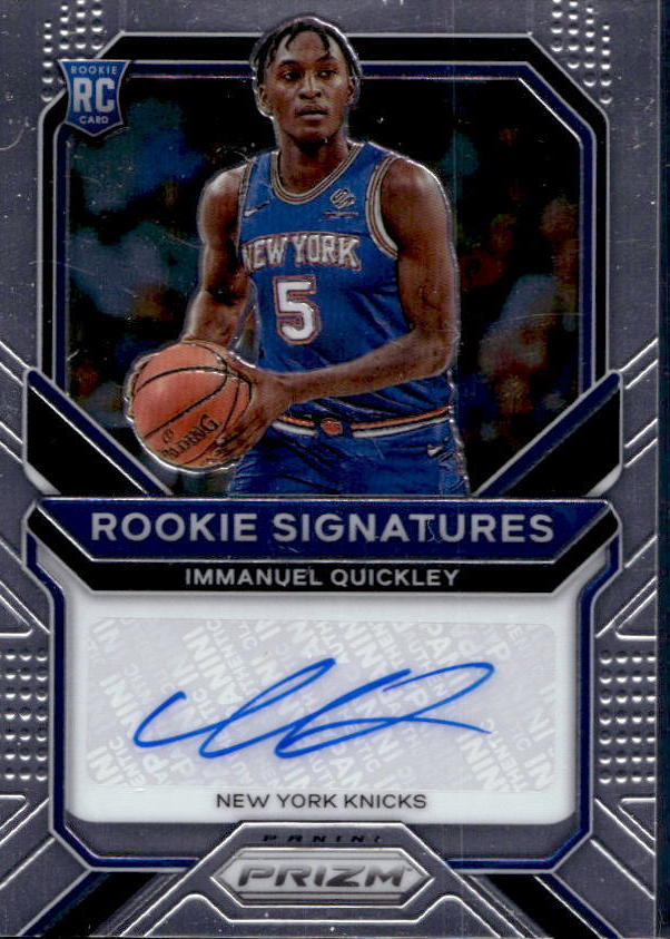 Immanuel Quickley 2020 Prizm #RS-IQK Rookie Signatures Price 