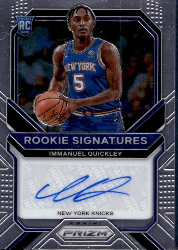 Immanuel Quickley 2020 Prizm #RS-IQK Rookie Signatures Rookie SGC 9.5