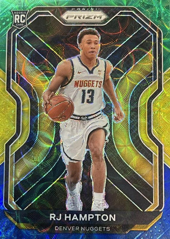 RJ Hampton 2020 Prizm #286 Choice Blue Yellow Green Rookie PSA 10