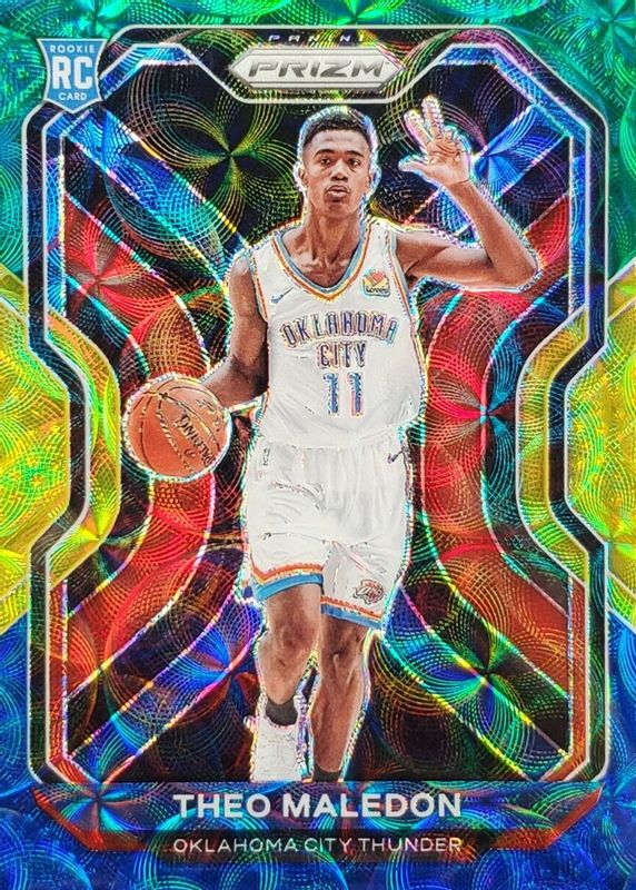 Theo Maledon 2020 Prizm #289 Choice Blue Yellow Green Rookie PSA 10