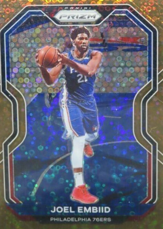 Joel Embiid 2020 Prizm #141 Fast Break Bronze /20 RAW