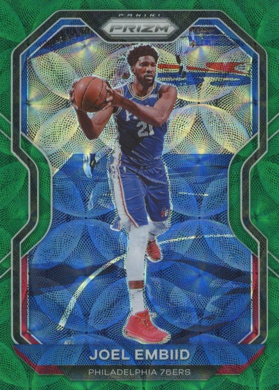 Joel Embiid 2020 Prizm #141 Choice Green /8 RAW