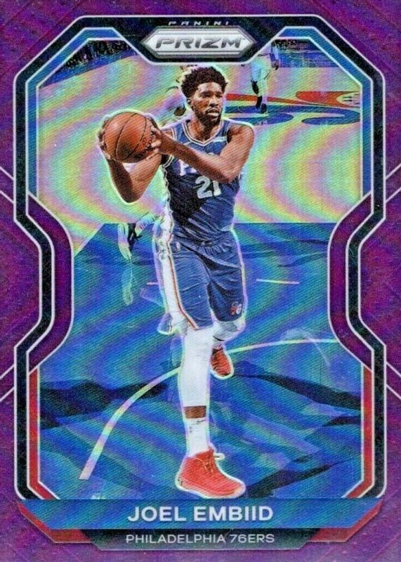 Joel Embiid 2020 Prizm #141 Purple /99 RAW