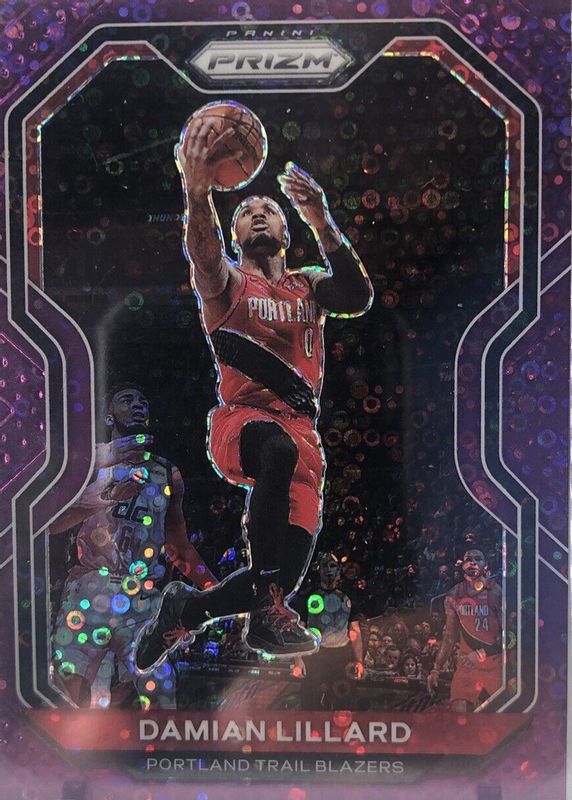 Damian Lillard 2020 Prizm #173 Fast Break Purple /75 RAW