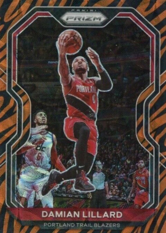 Damian Lillard 2020 Prizm #173 Choice Tiger Stripe /(SSP) RAW