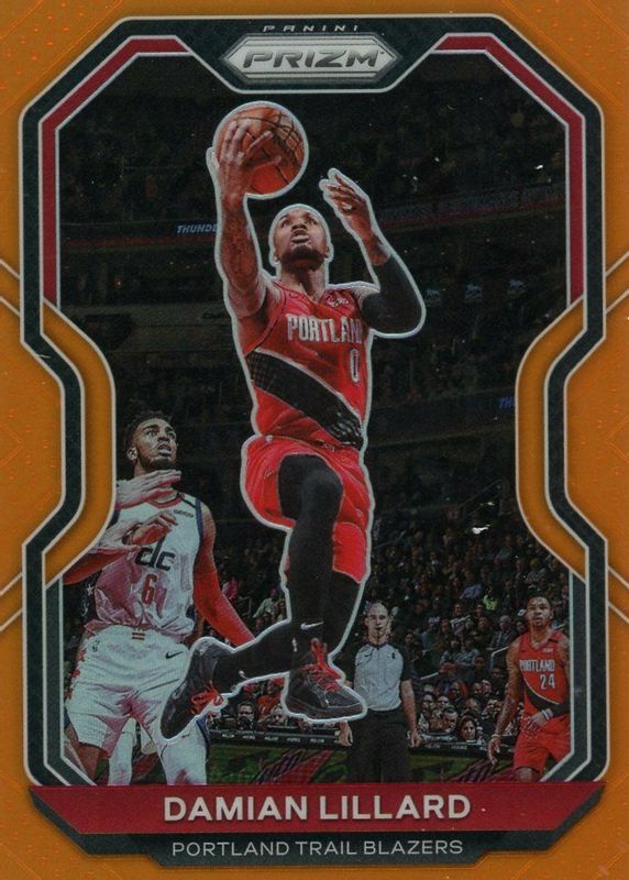 Damian Lillard 2020 Prizm #173 Orange /49 RAW