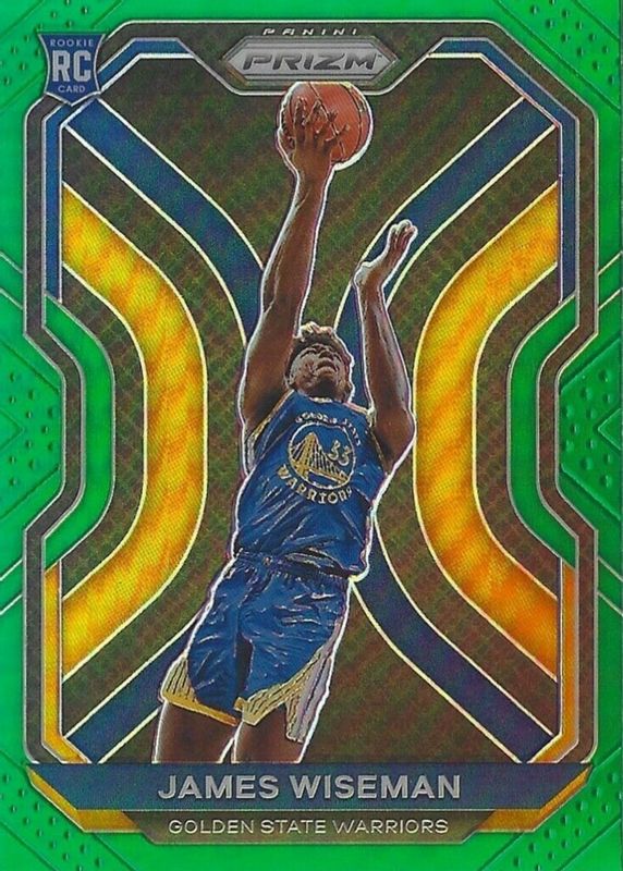 James Wiseman RC 2020-21 Panini Prizm Base Rookie Card #268 Golden