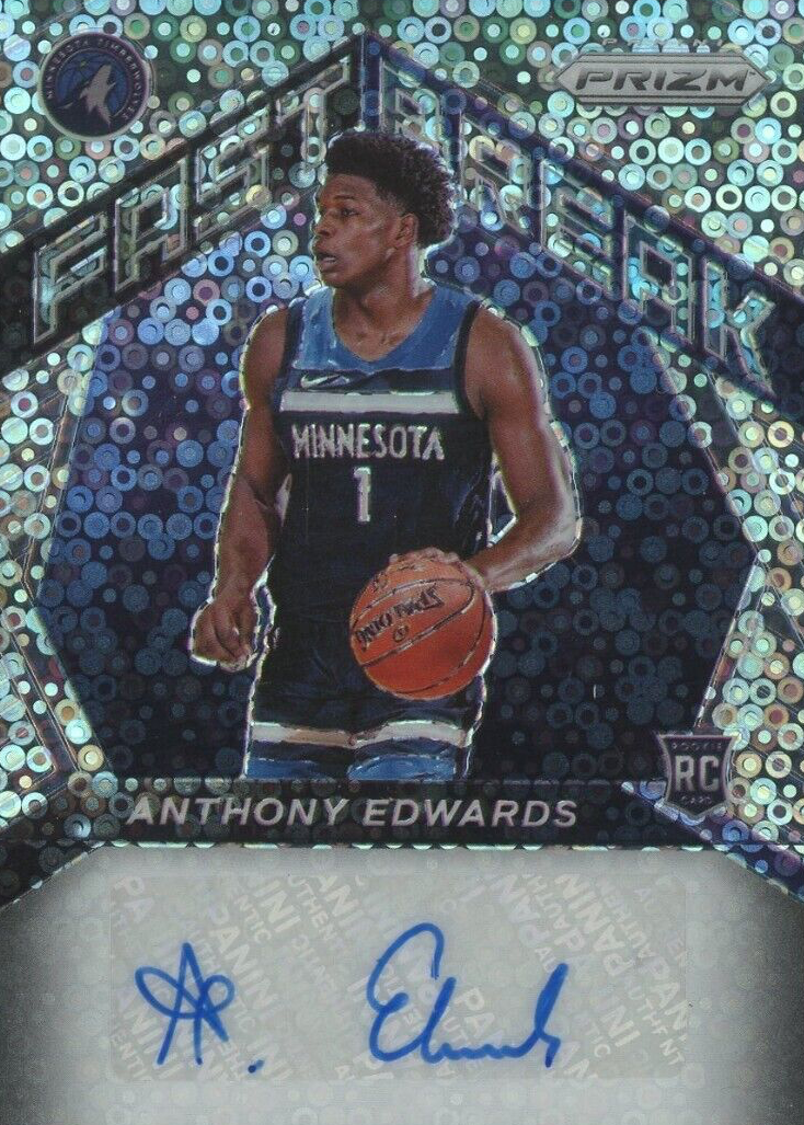 Anthony Edwards 2020 Prizm #FR-AEW Fast Break Rookie Autographs