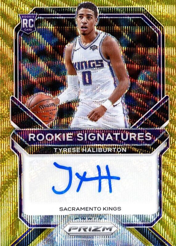 Tyrese Haliburton 2020 Prizm #RS-THB Rookie Signatures - Gold /10 PSA 10