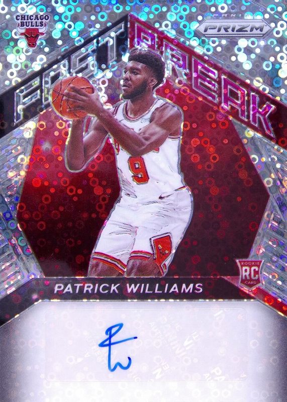 Patrick Williams 2020 Prizm #FR-PWL Fast Break Rookie Autographs Rookie PSA 8