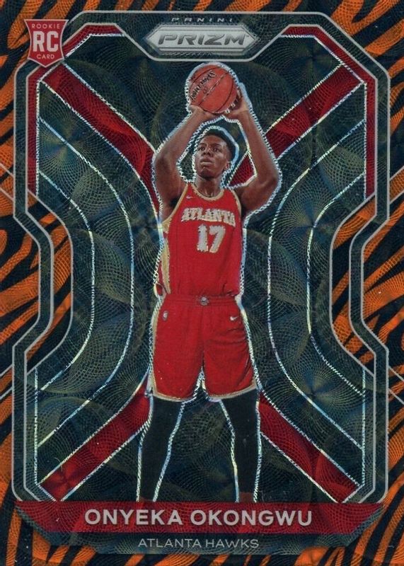 Onyeka Okongwu 2020 Prizm #260 Choice Tiger Stripe /(SSP) Rookie PSA 9