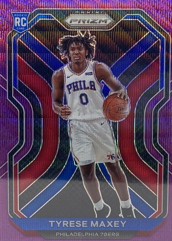 Tyrese Maxey 2020 Prizm #256 Purple Wave Rookie RAW