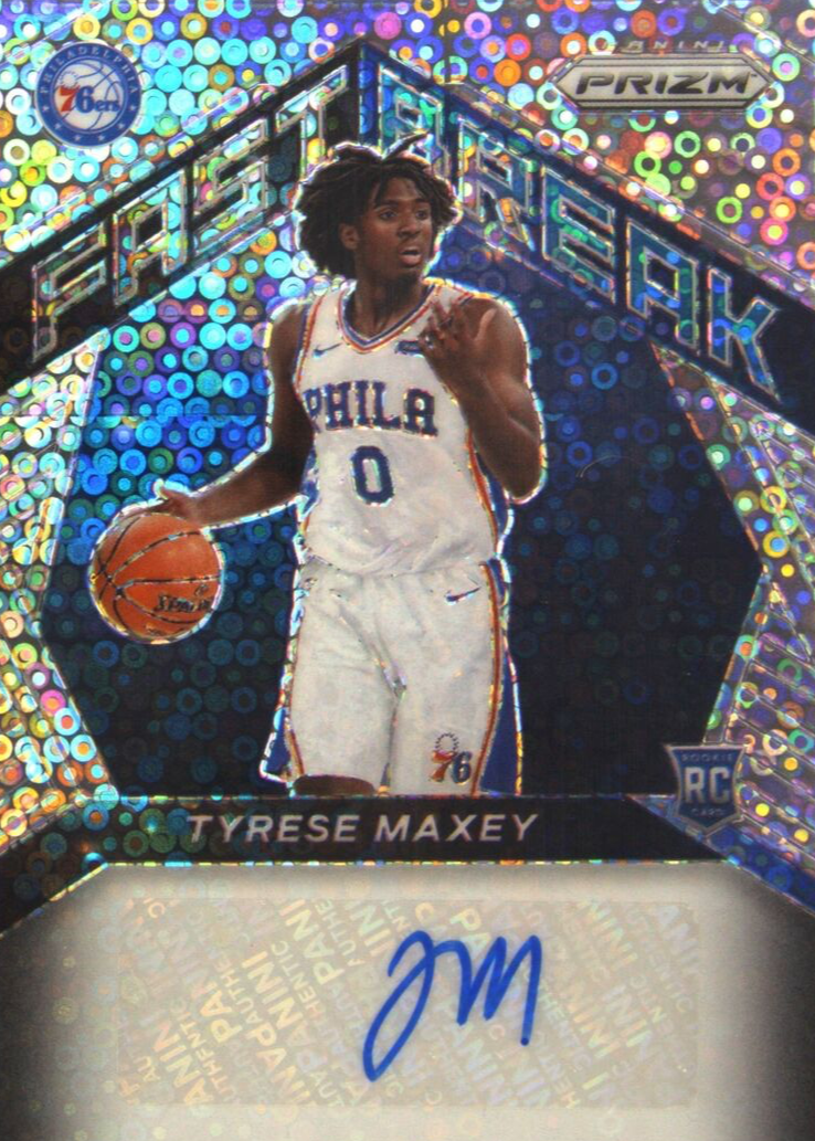 【希少】ファーマーズインシュアランス2019 サインフラッグ ローリーマキロイ Tyrese Maxey 2020 Prizm #FR-TMX Fast Break Rookie Autographs Price