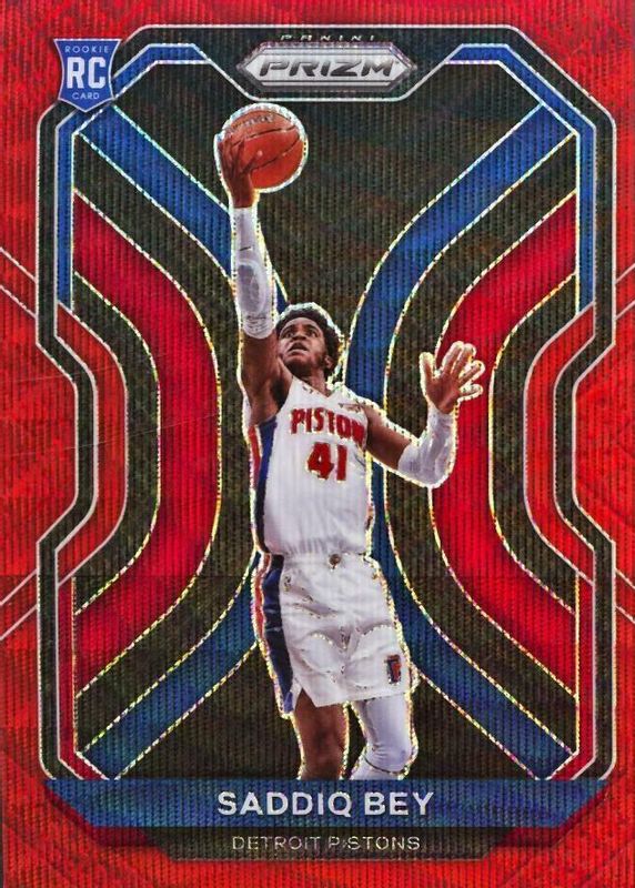 Saddiq Bey 2020 Prizm #284 Ruby Wave Rookie PSA 10