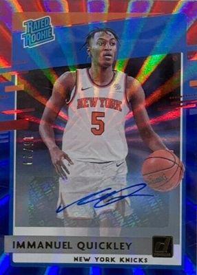 2020 Donruss #213 Rated Rookie Signatures - Holo Red & Blue Laser /20