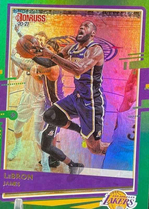 LeBron James 2020 Donruss #12 Green Flood RAW