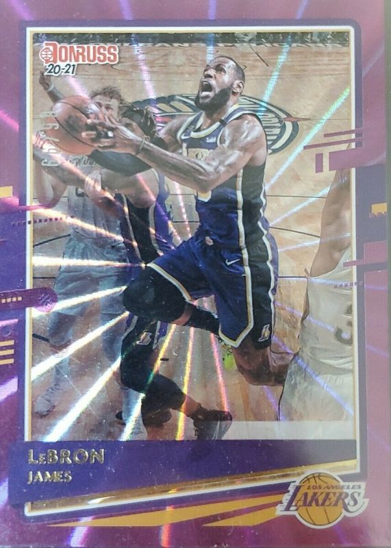 LeBron James 2020 Donruss #12 Purple Laser /99 PSA 10