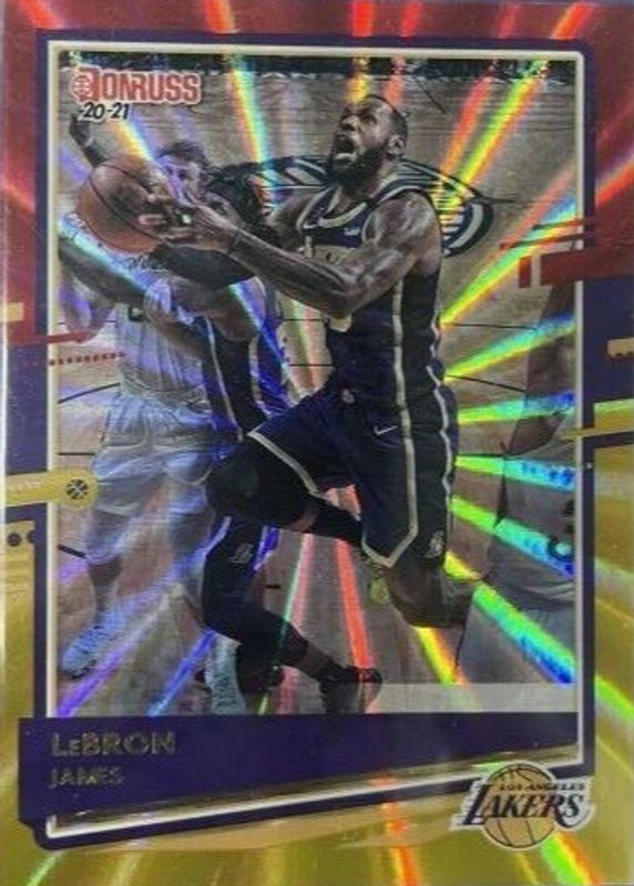 LeBron James 2020 Donruss #12 Red & Gold Laser PSA 10