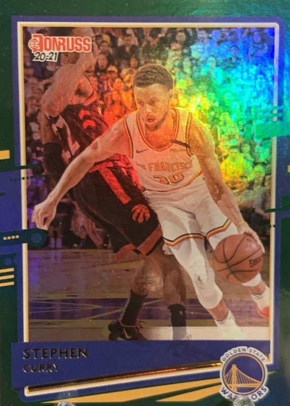 Stephen Curry 2020 Donruss #41 Green Flood SGC 10