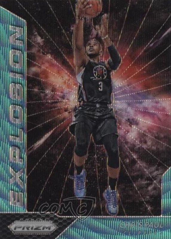 Chris Paul 2016 Prizm #8 Explosion - Teal Wave /25 RAW