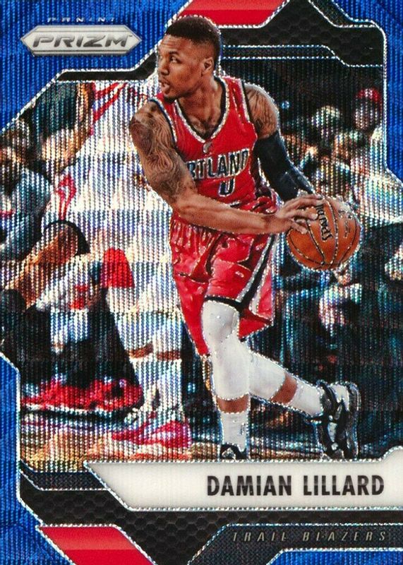 Damian Lillard 2016 Prizm #271 Blue Wave /99 PSA 10