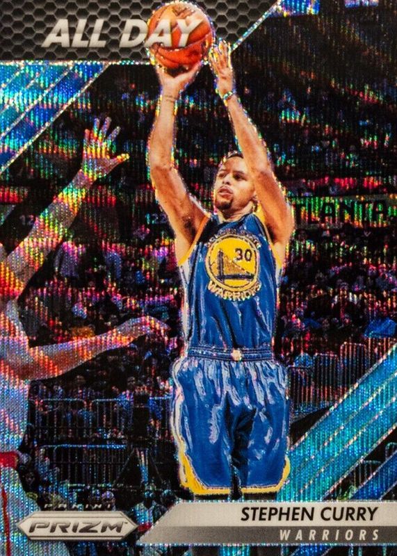 Stephen Curry 2016 Prizm #13 All Day - Teal Wave /25 BGS 9