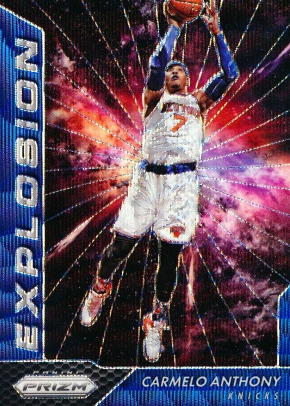 Carmelo Anthony 2016 Prizm #6 Explosion - Blue Wave /99 SGC 10