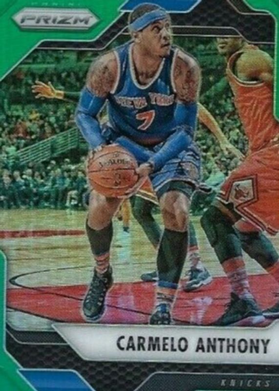 Carmelo Anthony 2016 Prizm #121 Green PSA 9