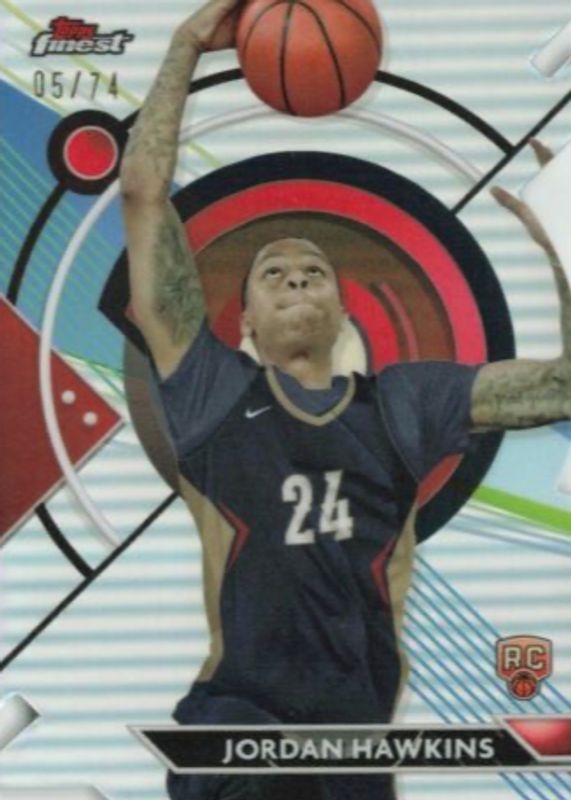 Jordan Hawkins 2023 Topps Finest #81 Common - Die-Cut Refractor /74 Rookie RAW