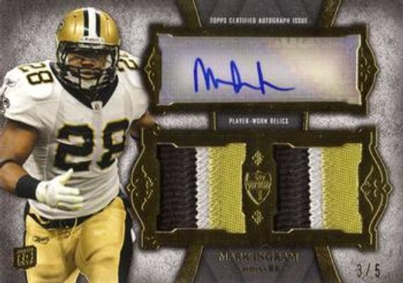 2011 Topps Supreme #SADR-MI Autographed Dual Relics Platinum Patch
